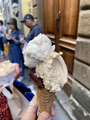Chocolate, hazelnut and banana  at Perche No in Florence
