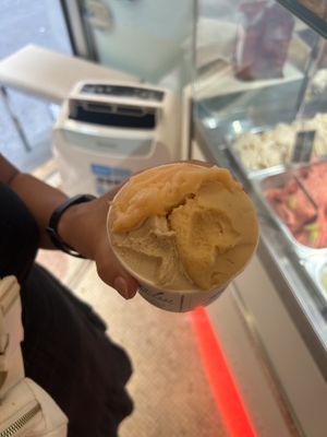 Melon, soya hazelnut, peachhes  at Perche No in Florence