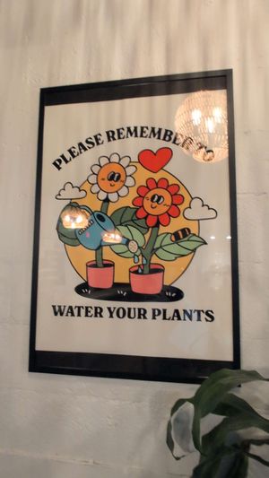 "Please remember to water your plants"  at Black Radish in Tallahassee