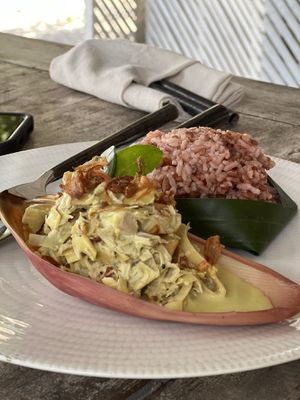 Banana Flower salad  at LeMo Beach Café in Denpasar