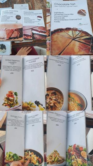 Menu vegan items (Nov '23) at LeMo Beach Café in Denpasar