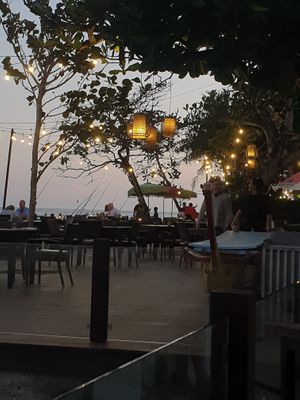 View at sunset at LeMo Beach Café in Denpasar