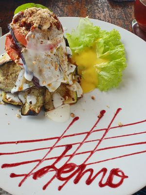 Lasagne so so good at LeMo Beach Café in Denpasar