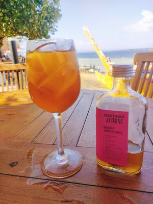 Refreshing kombucha at LeMo Beach Café in Denpasar
