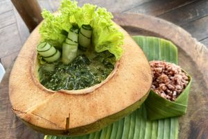 Moringa curry #Veganuary at LeMo Beach Café in Denpasar