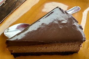 Vegan double chocolate cake  #Veganuary at LeMo Beach Café in Denpasar