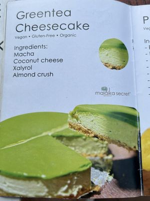 Green tea cheesecake   at LeMo Beach Café in Denpasar
