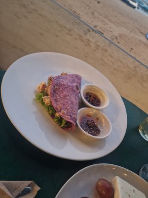 Vegan tofu taco at LeMo Beach Café in Denpasar