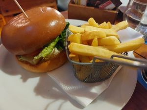 Vegan burger at Monroe's Tavern in Galway