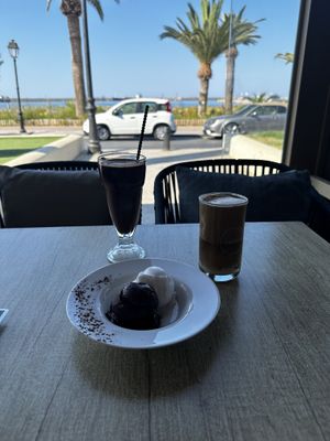 Ice cream, shake and coffee  at Cremeria Vienna in Crete