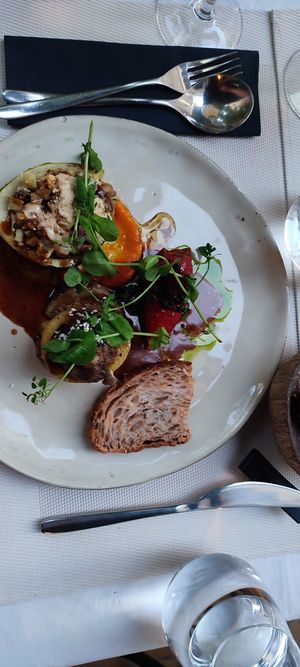 Stuffed vegetables... tasty and well cooked. at V&G in Avignon