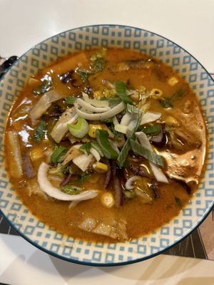 Vegan ramen. Really tasteful. Little bit salty  at UDON in Gran Canaria