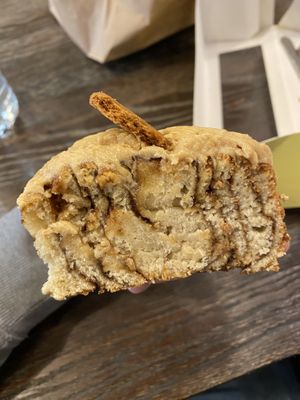 Biscoff cinnamon bun  at Benji's Buns in West London