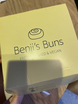 Box  at Benji's Buns in West London