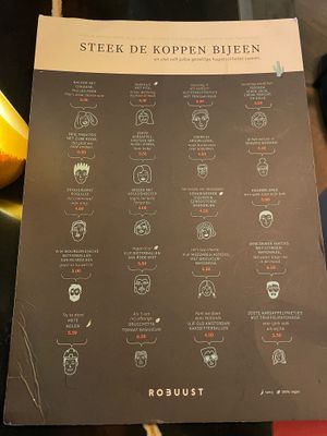 Vegan opties gemarkeerd met een 🌱   at Robuust in Zutendaal