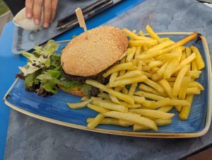 Cow meat based burger called Buchhorn Burger as well at Buchhorn in Arbon