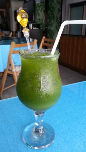 green tea drink at Loving Hut - Bangna in Bangkok