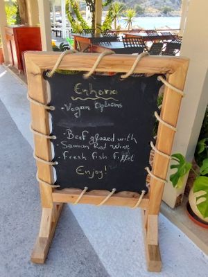 Vegan options -- aka "Welcome!" at Enhorio in Samos