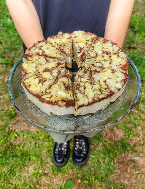 Sernik at GreenHouse Bistro Wegańskie in Jelenia Gora