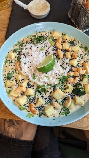 Thai green curry at GreenHouse Bistro Wegańskie in Jelenia Gora