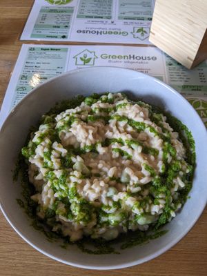 Risotto z młodym bobem  at GreenHouse Bistro Wegańskie in Jelenia Gora
