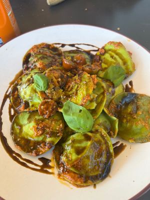 Stuffed pasta at Bacchus' Terrace in Benalmadena