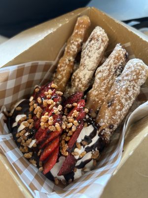 Waffles  at Nuttea in Vancouver