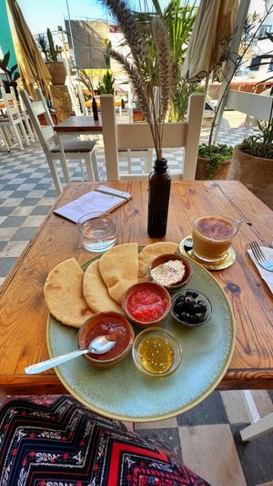 Beldi breakfast  at Redclay Cafe in Taghazout