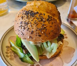 Breakfast bun at Redclay Cafe in Taghazout