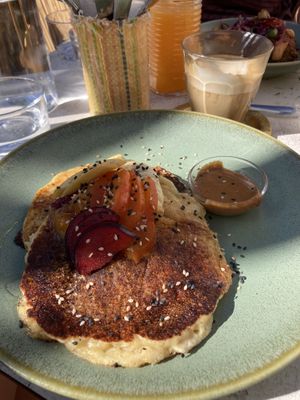 Pancake #Veganuary at Redclay Cafe in Taghazout