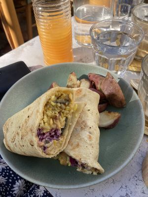 Breakfast burrito  #Veganuary at Redclay Cafe in Taghazout