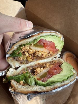 Breakfast torta 💚  at Vida Pura in Los Angeles