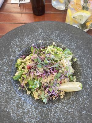 Quinoa salad  at Apátsági Rege Cukrászda in Tihany