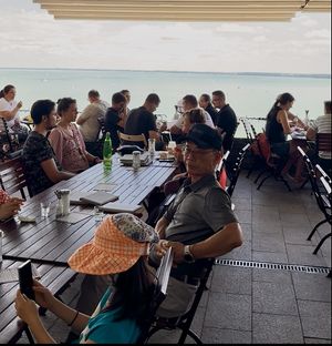 Terrace  at Apátsági Rege Cukrászda in Tihany