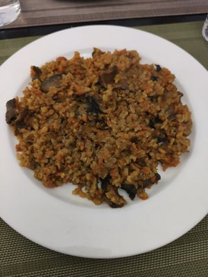 Arroz con setas y calabaza at Agape in Vic