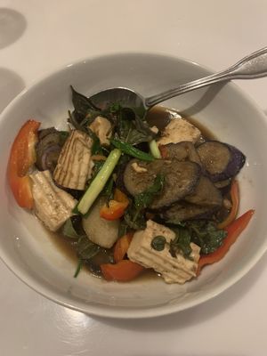 Eggplant and Thai basil  at Nutcharee's Authentic Thai Food in Kihei