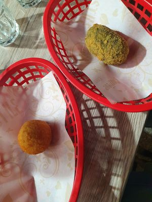 Suppli and crocchetta at Al Pachino in Rome