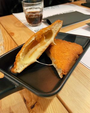 Vegan mozzarella in carrozza   at Al Pachino in Rome