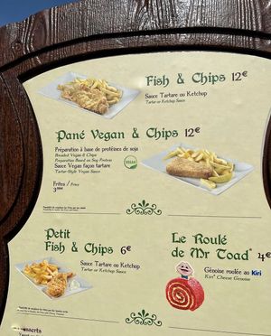 Menu  at Disneyland - Toad Hall Restaurant in Chessy