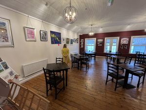 Upstairs gallery  at Bow Bells in Donaghadee
