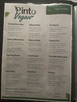 Veganes Menü  at Pinto Thai in Darmstadt