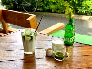 Matcha Latte  at Alishan Park アリサンパーク in Tokyo