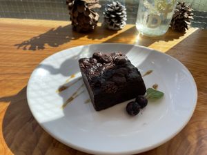 Chocolate brownie   at Alishan Park アリサンパーク in Tokyo