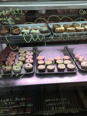 dessert case at Erin McKenna's Bakery in Los Angeles