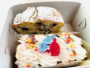  Lemon blueberry loaf and cake  at Erin McKenna's Bakery in Los Angeles