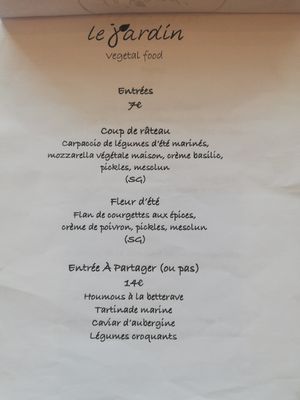 Menumen at Le Jardin in Biarritz