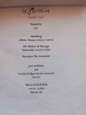 Menum at Le Jardin in Biarritz