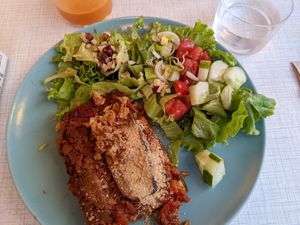 Zucchini lasagna at Le Jardin in Biarritz