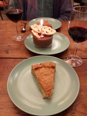 Gâteau Basque veganised ==> a MUST at Le Jardin in Biarritz