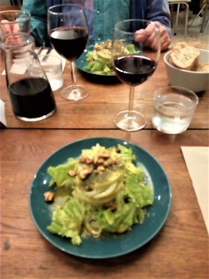 Le fruit défendu - starter with apple, fennel, walnuts, lettuce  at Le Jardin in Biarritz